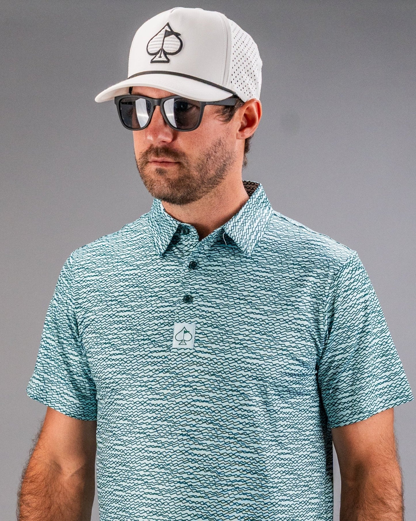 Squiggle Teal - Pins and Aces
