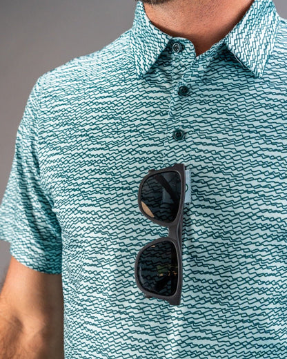 Squiggle Teal - Pins and Aces
