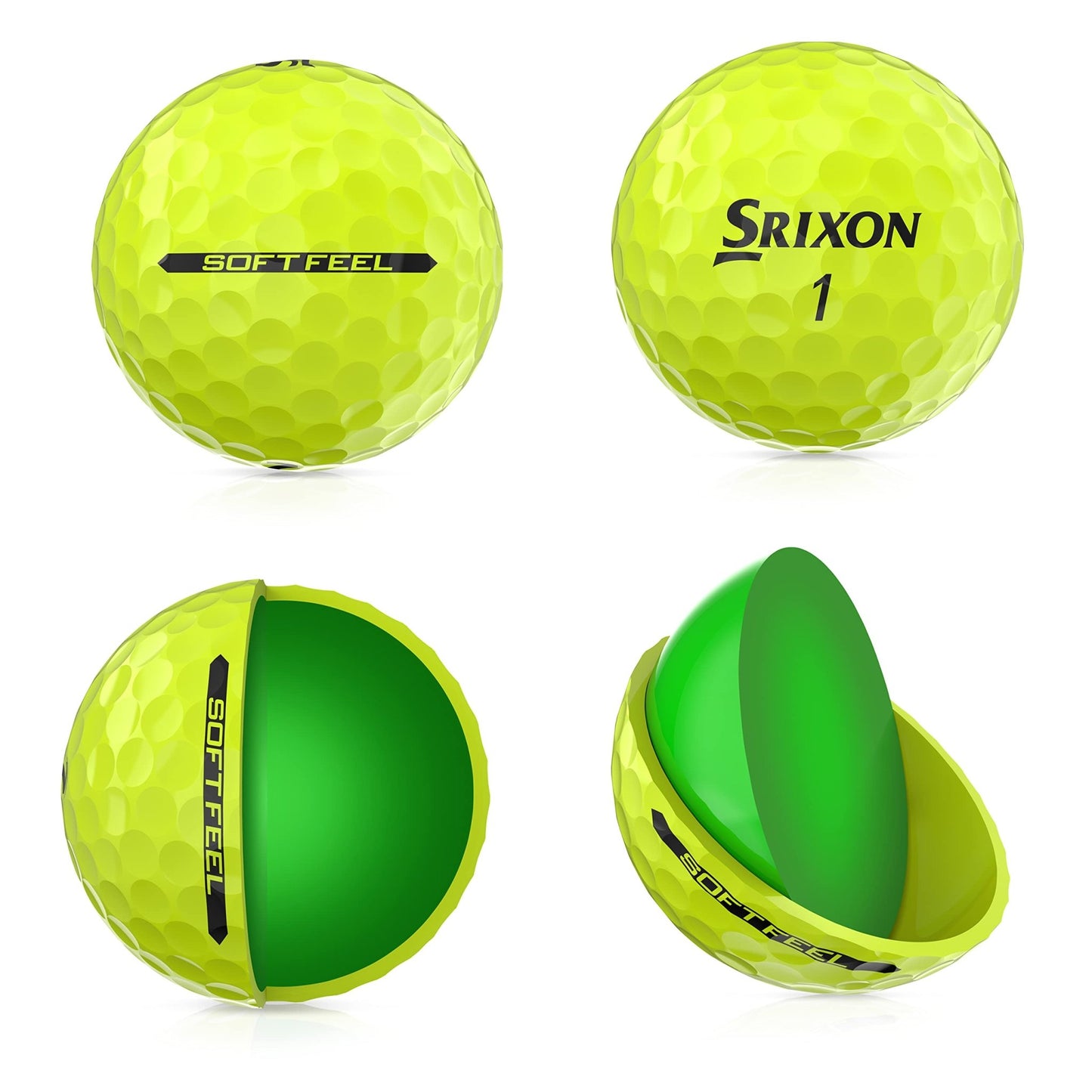 Srixon Soft Feel Series Golf Balls - White - 2022