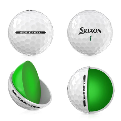 Srixon Soft Feel Series Golf Balls - White - 2022