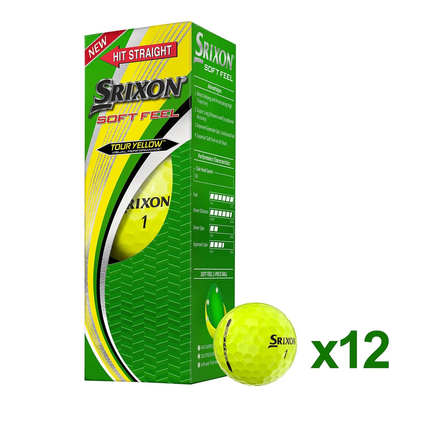 Srixon Soft Feel Series Golf Balls - White - 2022