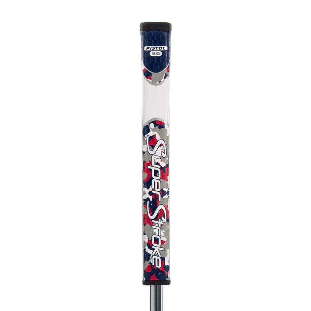 SuperStroke Zenergy Pistol Golf Putter Grip with No Taper Enhanced SPYNE Technology, New Multi - Zone Texturing and Tech - Port, Multi Color - Camo - Pistol 2.0