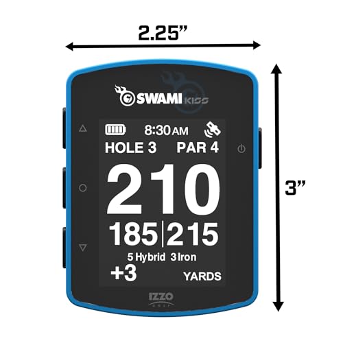 Swami KISS 2.0 Handheld Golf GPS Ragnefinder with Integrated Magnets - Blue - Grey - 