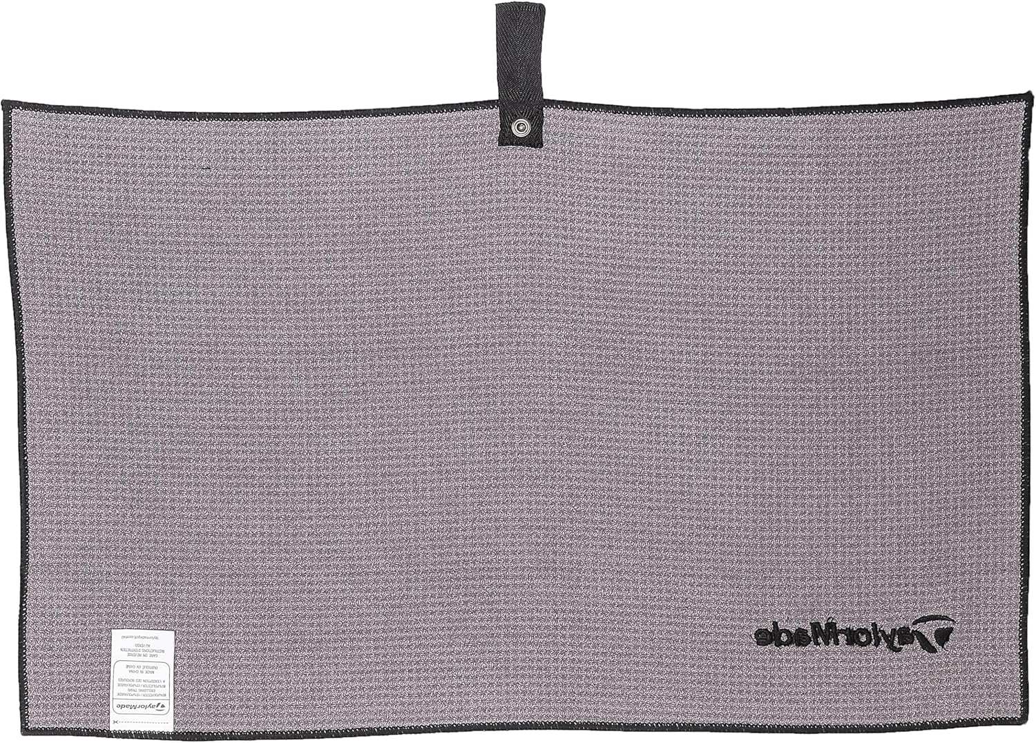 TaylorMade Golf MICROFIBER CART TOWEL (GRAY), 15" X 24" - TaylorMade