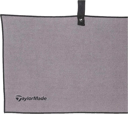 TaylorMade Golf MICROFIBER CART TOWEL (GRAY), 15" X 24" - TaylorMade