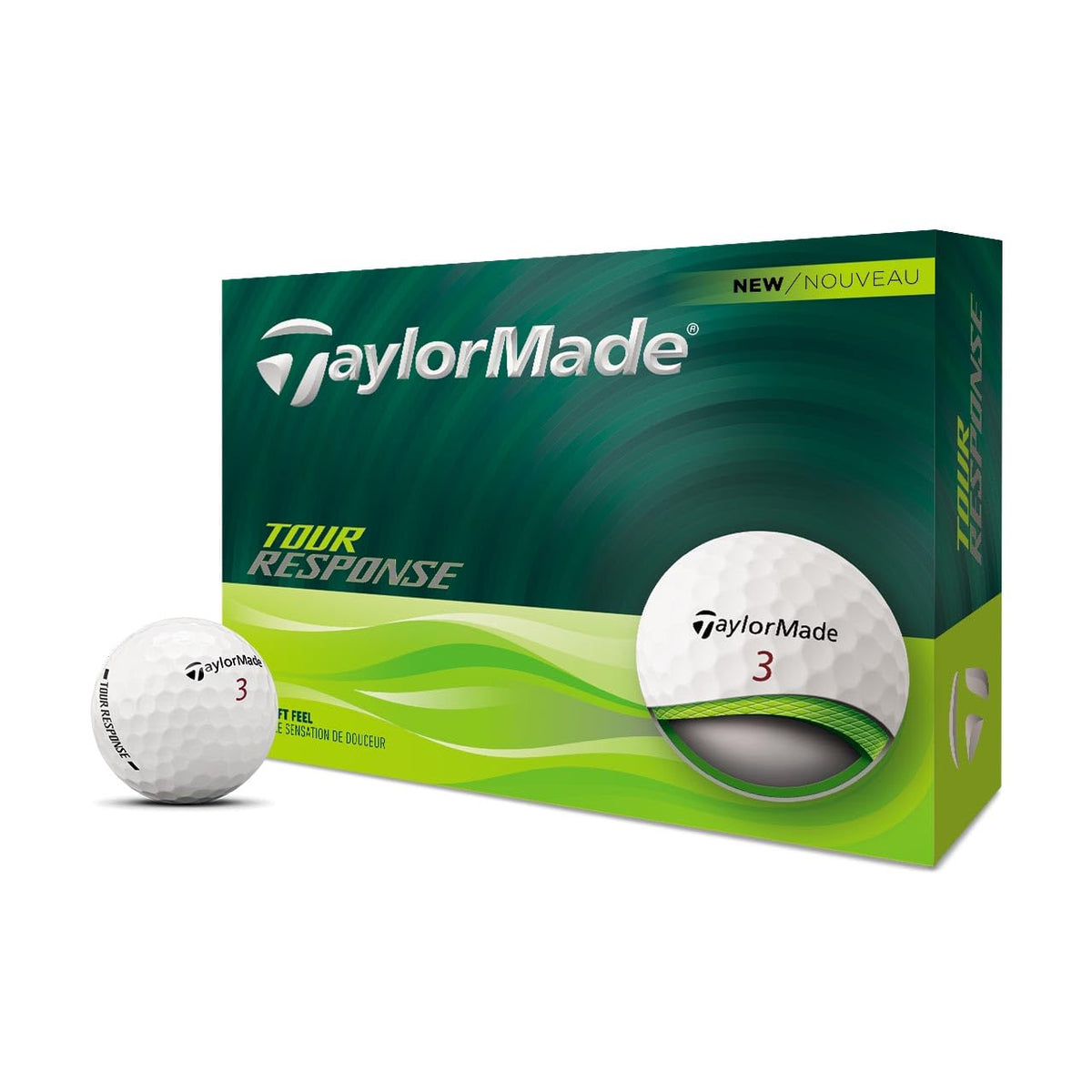 TaylorMade Golf Tour Response Stripe - White - 2025