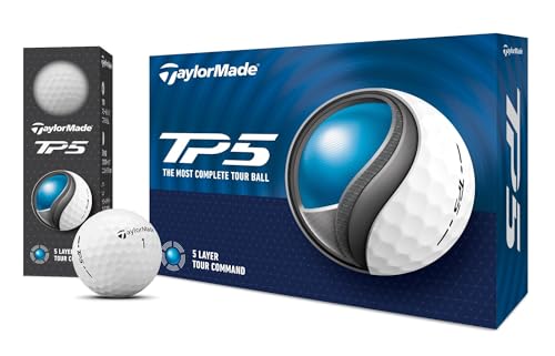 TaylorMade Golf TP5 Golf Balls - White - 4 Dozen - TP5 4 Dozen