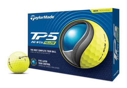 TaylorMade Golf TP5 Golf Balls - Yellow - TP5