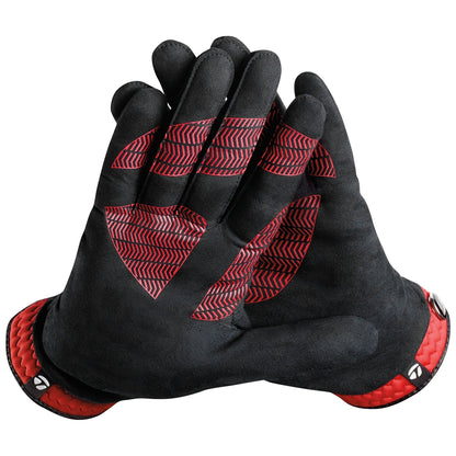 TaylorMade Rain Control Golf Gloves (Pair) - Medium - Black/Red