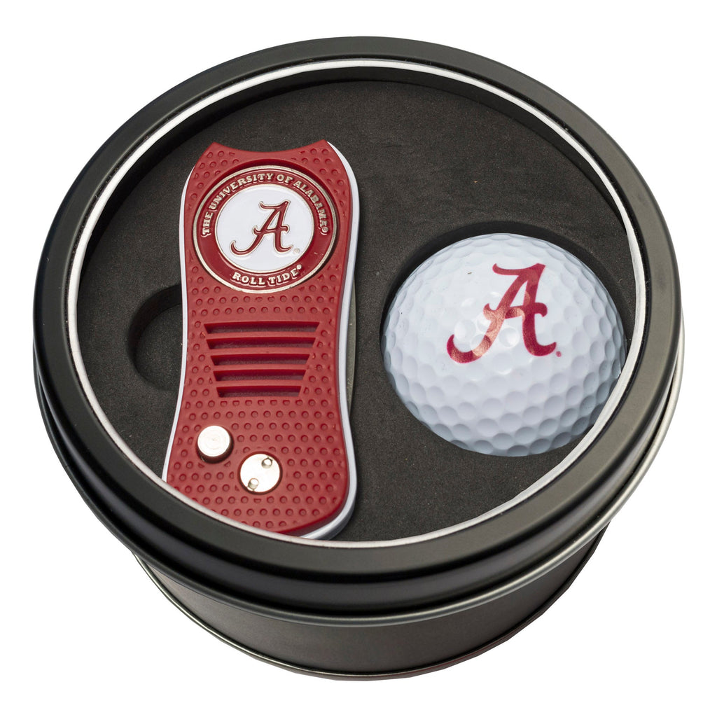 Team Golf Alabama Golf Gift Sets - Tin - Divot Tool & Golf Ball - 