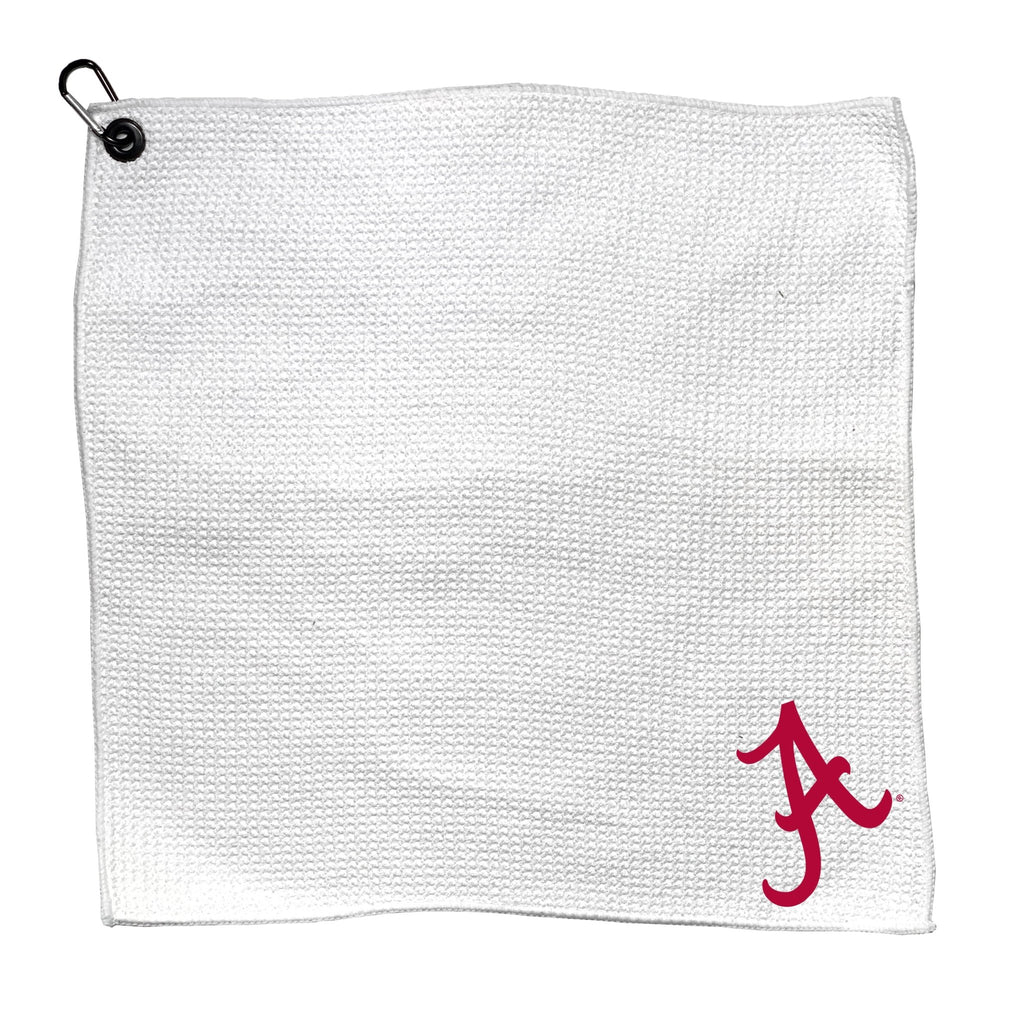 Team Golf Alabama Golf Towels - Microfiber 15X15 White - 