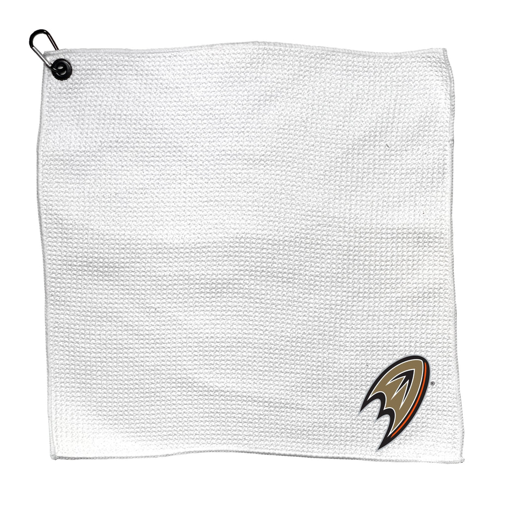 Team Golf ANA Ducks Golf Towels - Microfiber 15X15 White - 