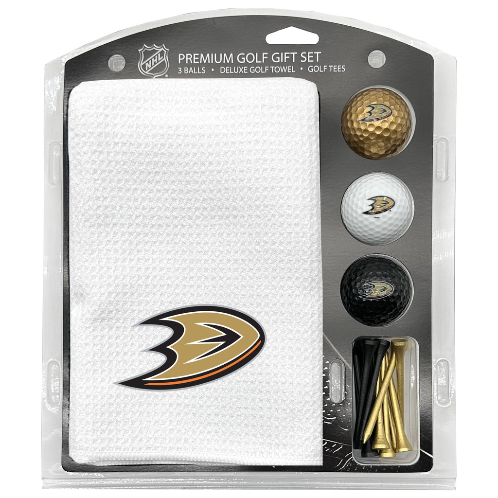 Team Golf Anaheim Ducks Golf Gift Sets - Microfiber Towel Gift Set - White - 