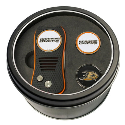 Team Golf Anaheim Ducks Golf Gift Sets - Tin - Divot Tool & 2 Markers - 