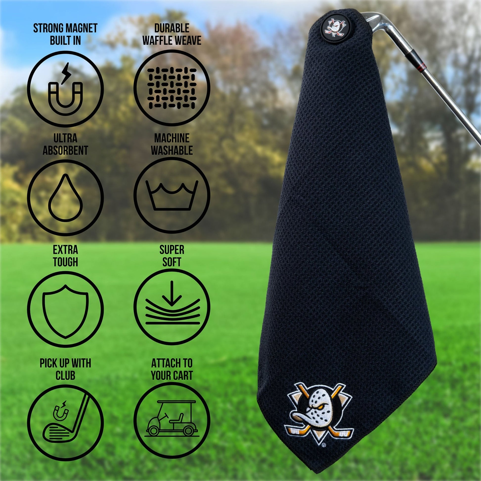 Team Golf Anaheim Ducks Magnetic Golf Towel - Team Golf USA