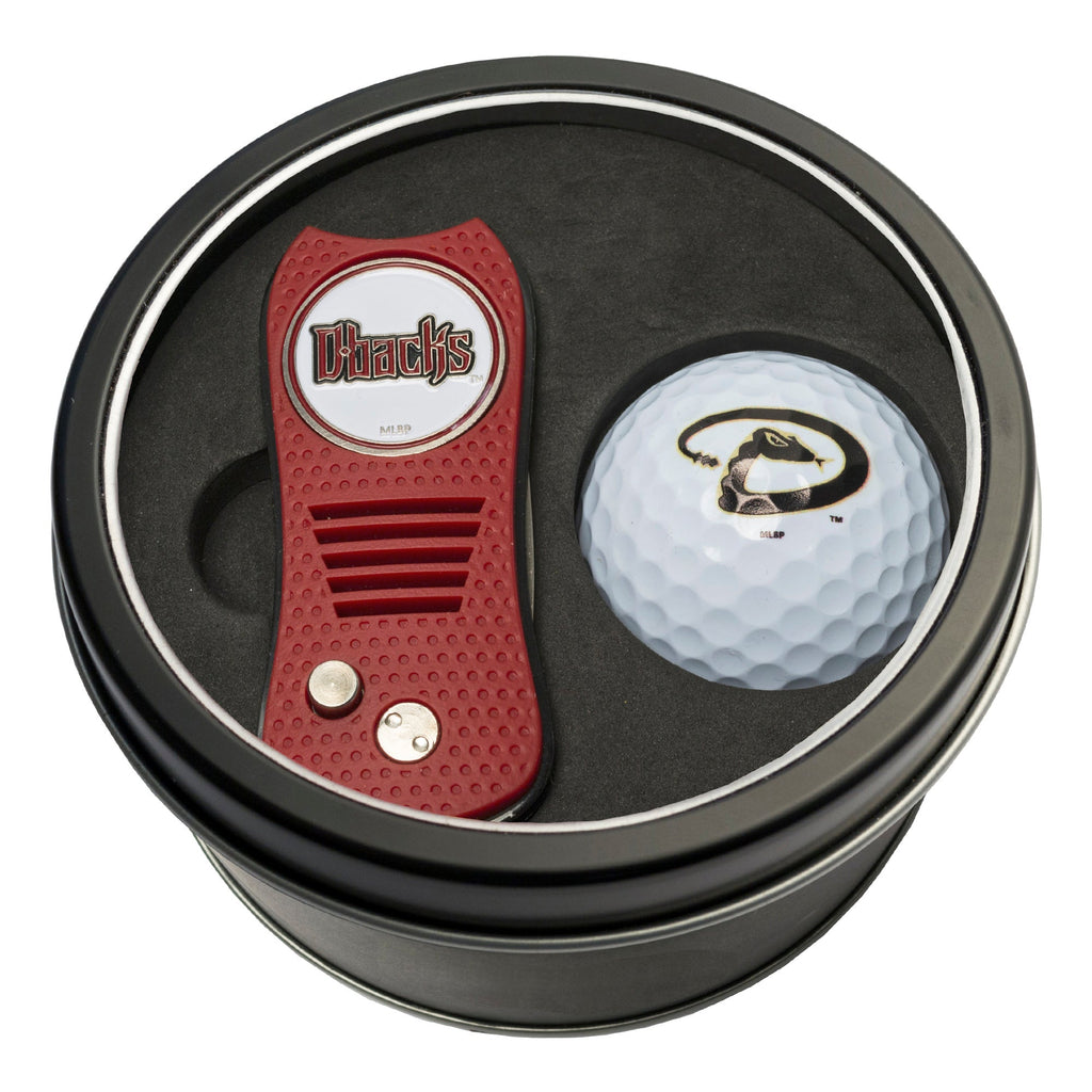 Team Golf Arizona Diamondbacks Golf Gift Sets - Tin - Divot Tool & Golf Ball - 