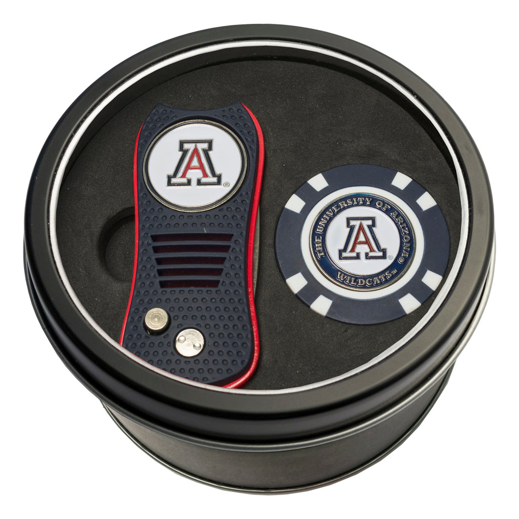 Team Golf Arizona Golf Gift Sets - Tin - Divot Tool & Poker Chip - 