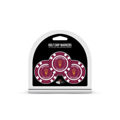 Team Golf Arizona St Ball Markers - 3 Pack Golf Chip Markers - 