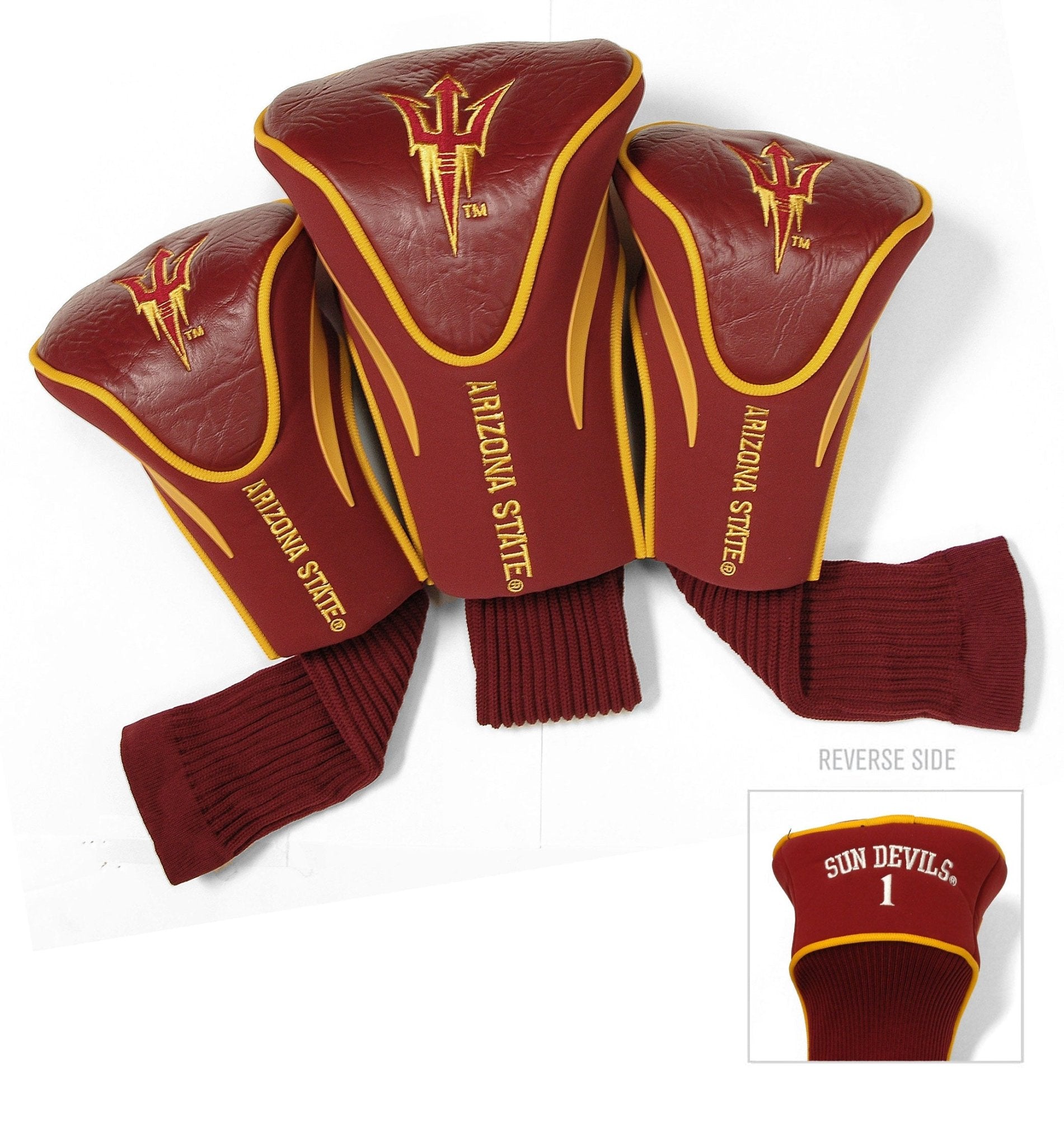 Team Golf Arizona St DR/FW Headcovers - 3 Pack Contour - Embroidered