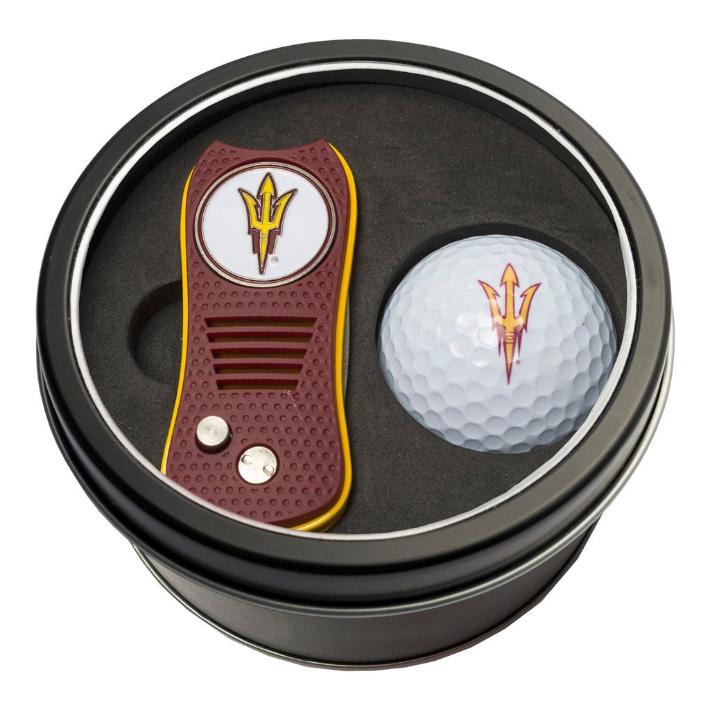 Team Golf Arizona St Golf Gift Sets - Tin - Divot Tool & Golf Ball - 