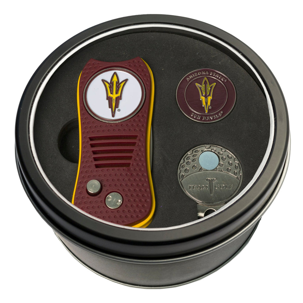 Team Golf Arizona St Golf Gift Sets - Tin - Divot Tool & Hat Clip - 