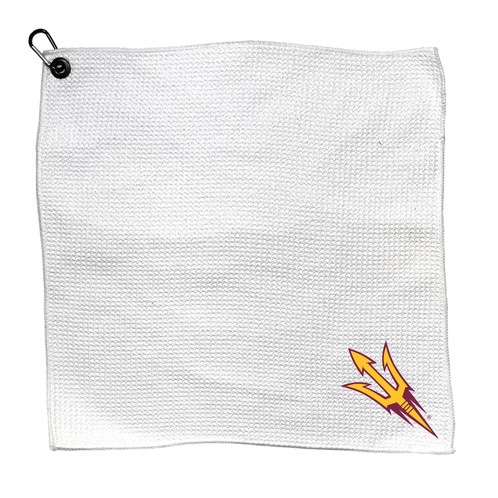 Team Golf Arizona St Golf Towels - Microfiber 15X15 White - 