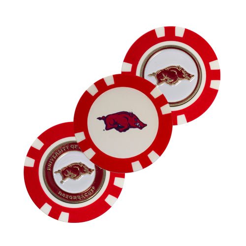 Team Golf Arkansas Ball Markers - Golf Chip Marker - 