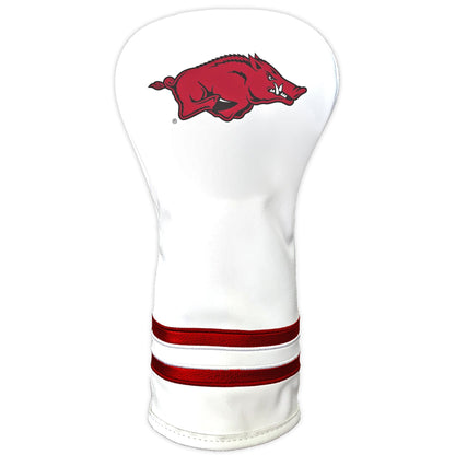 Team Golf Arkansas DR/FW Headcovers - Vintage Driver HC - Printed White