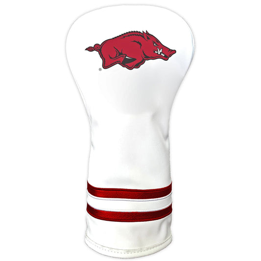 Team Golf Arkansas DR/FW Headcovers - Vintage Driver HC - Printed White
