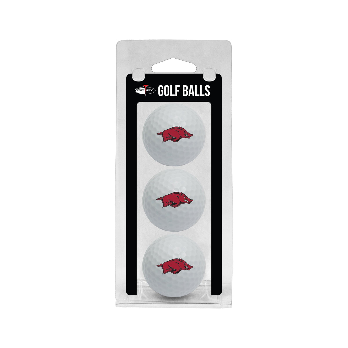 Team Golf Arkansas Golf Balls - 3 Pack - White