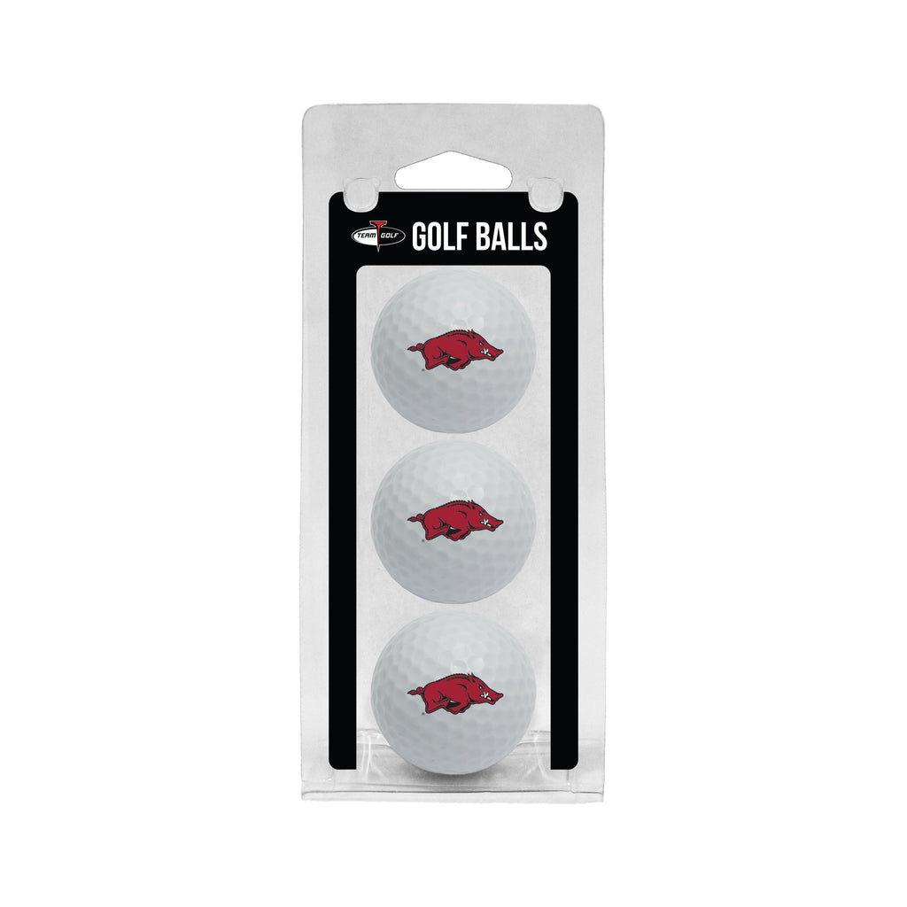 Team Golf Arkansas Golf Balls - 3 Pack - White