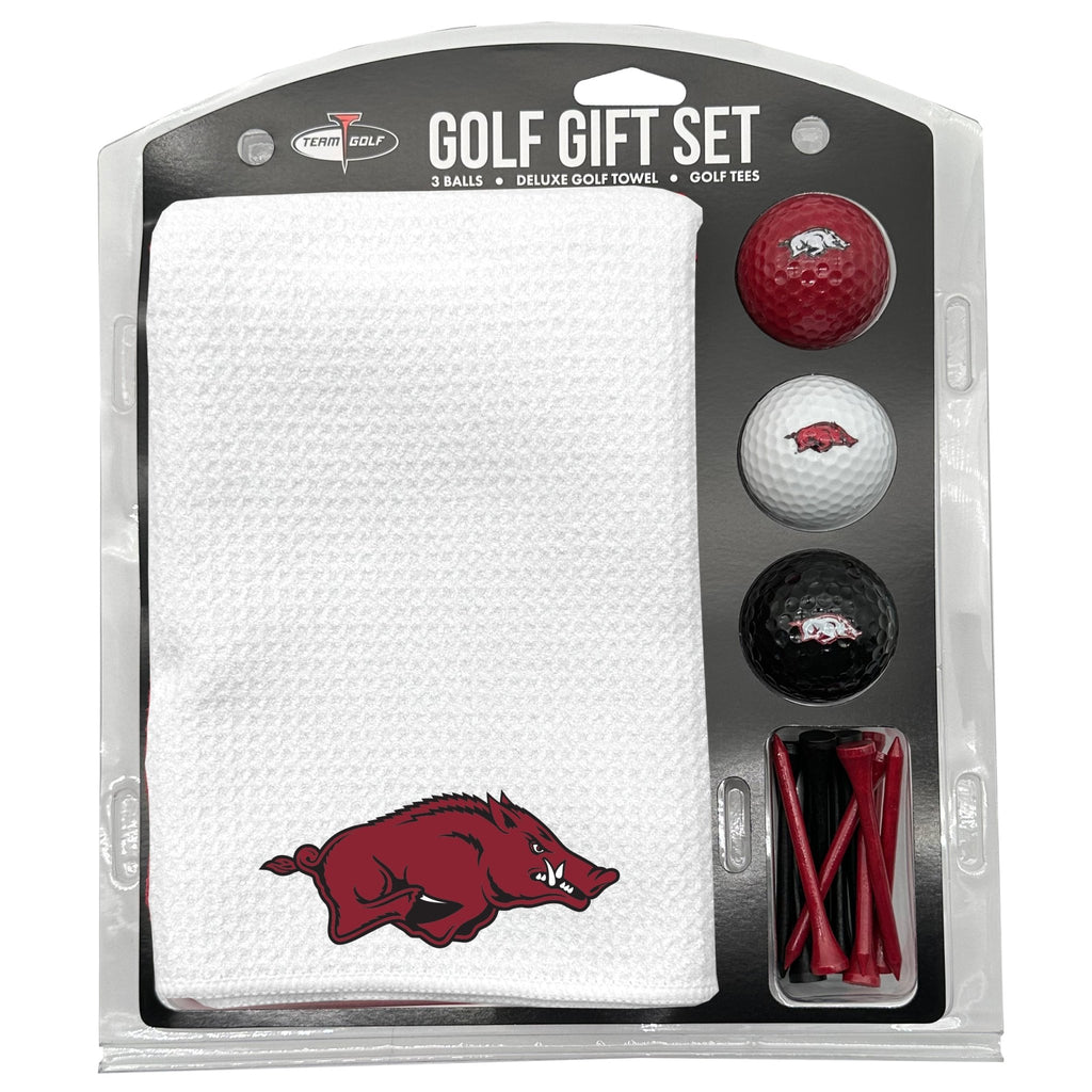 Team Golf Arkansas Golf Gift Sets - Microfiber Towel Gift Set - White - 