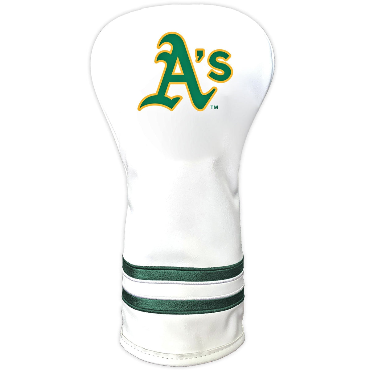 Team Golf A's DR/FW Headcovers - Vintage Driver HC - Printed White