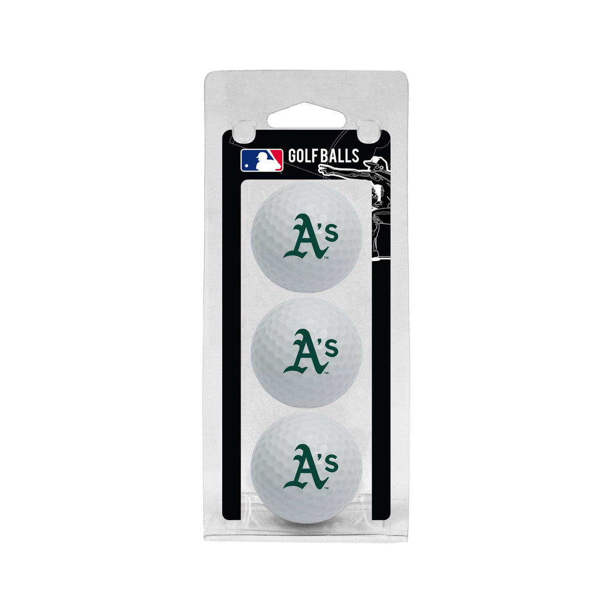 Team Golf A's Golf Balls - 3 Pack - White