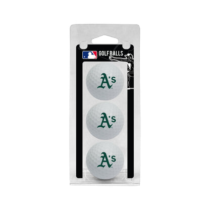 Team Golf A's Golf Balls - 3 Pack - White