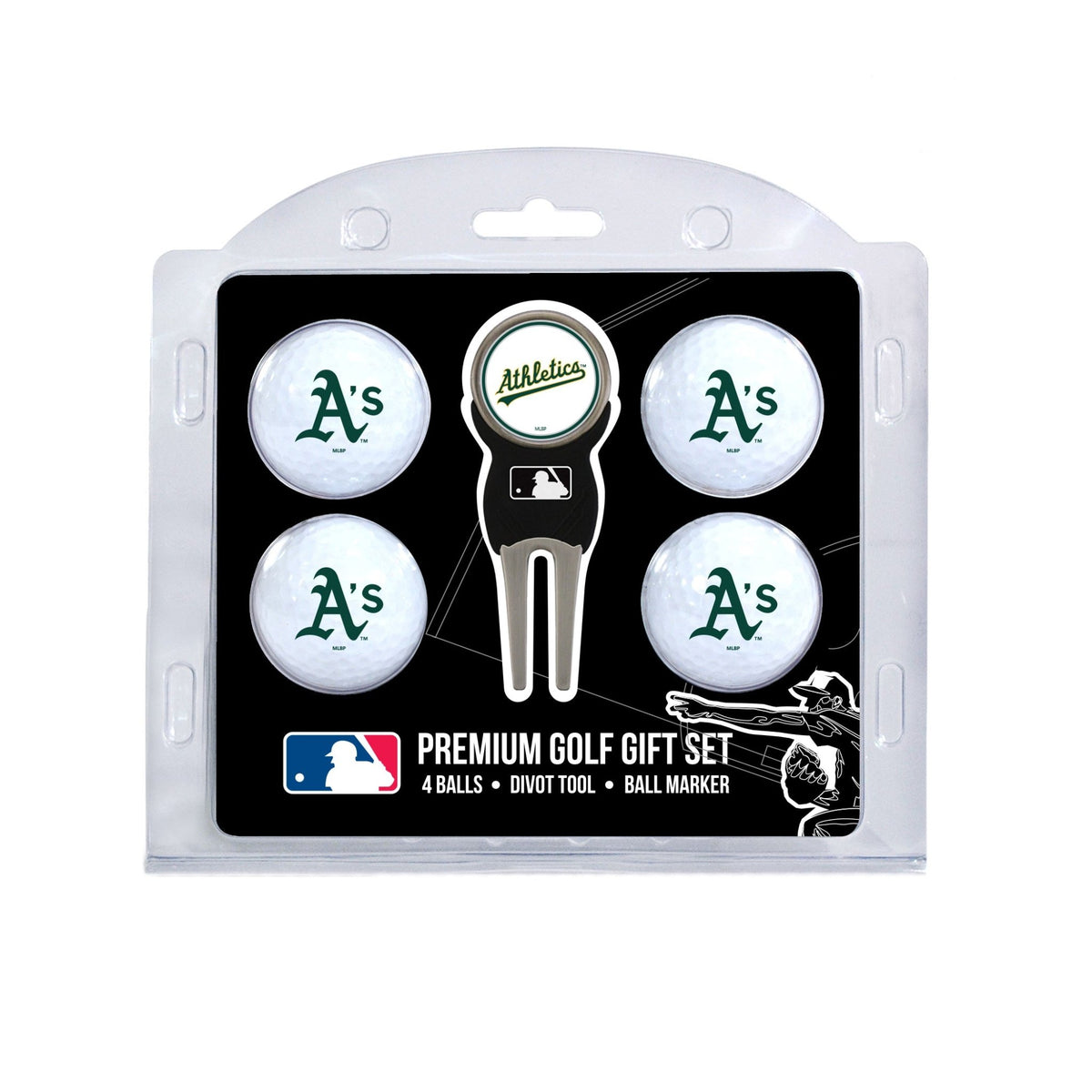 Team Golf A's Golf Gift Sets - 4 Ball Gift Set - 