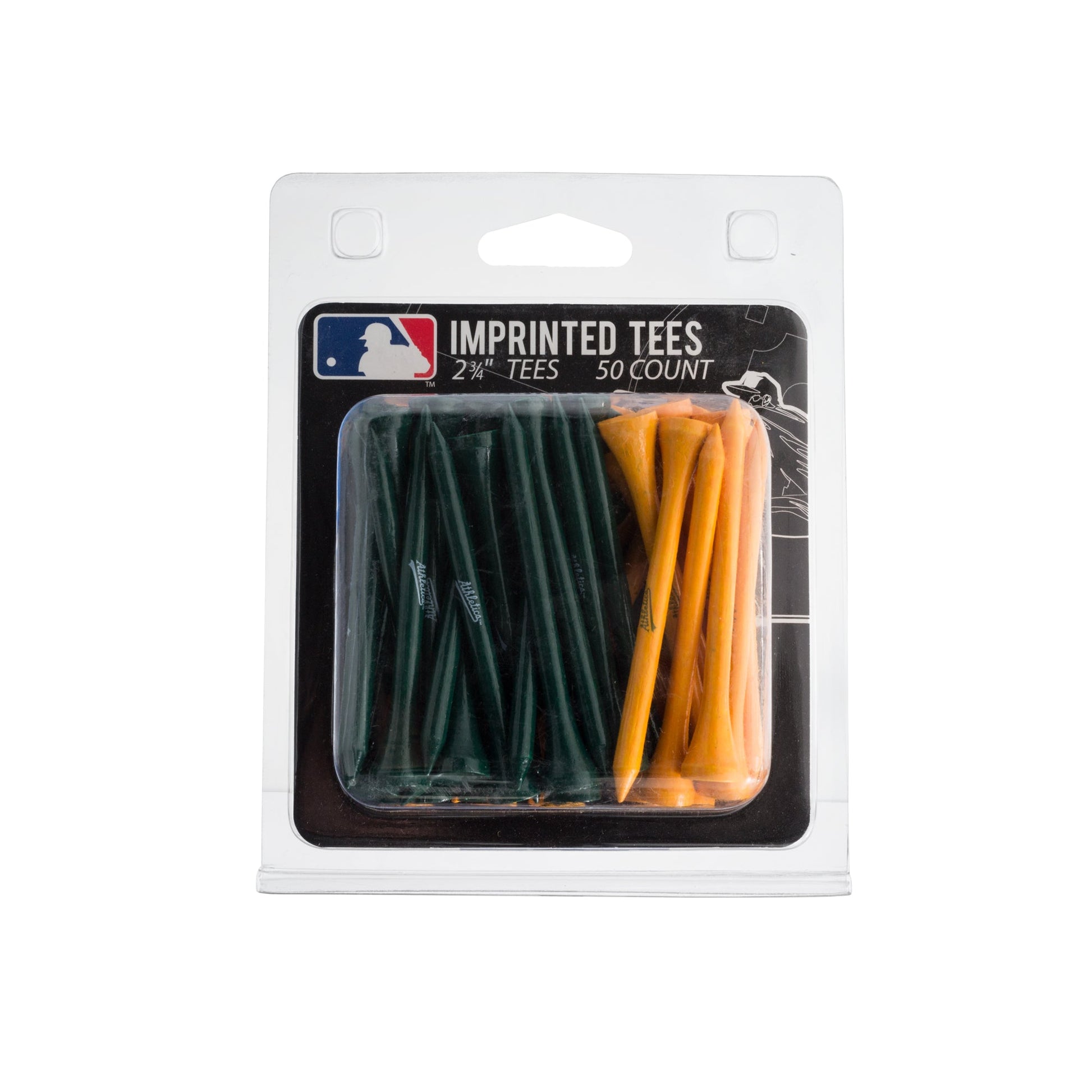 Team Golf A's Golf Tees - 50 Tee Pack - 