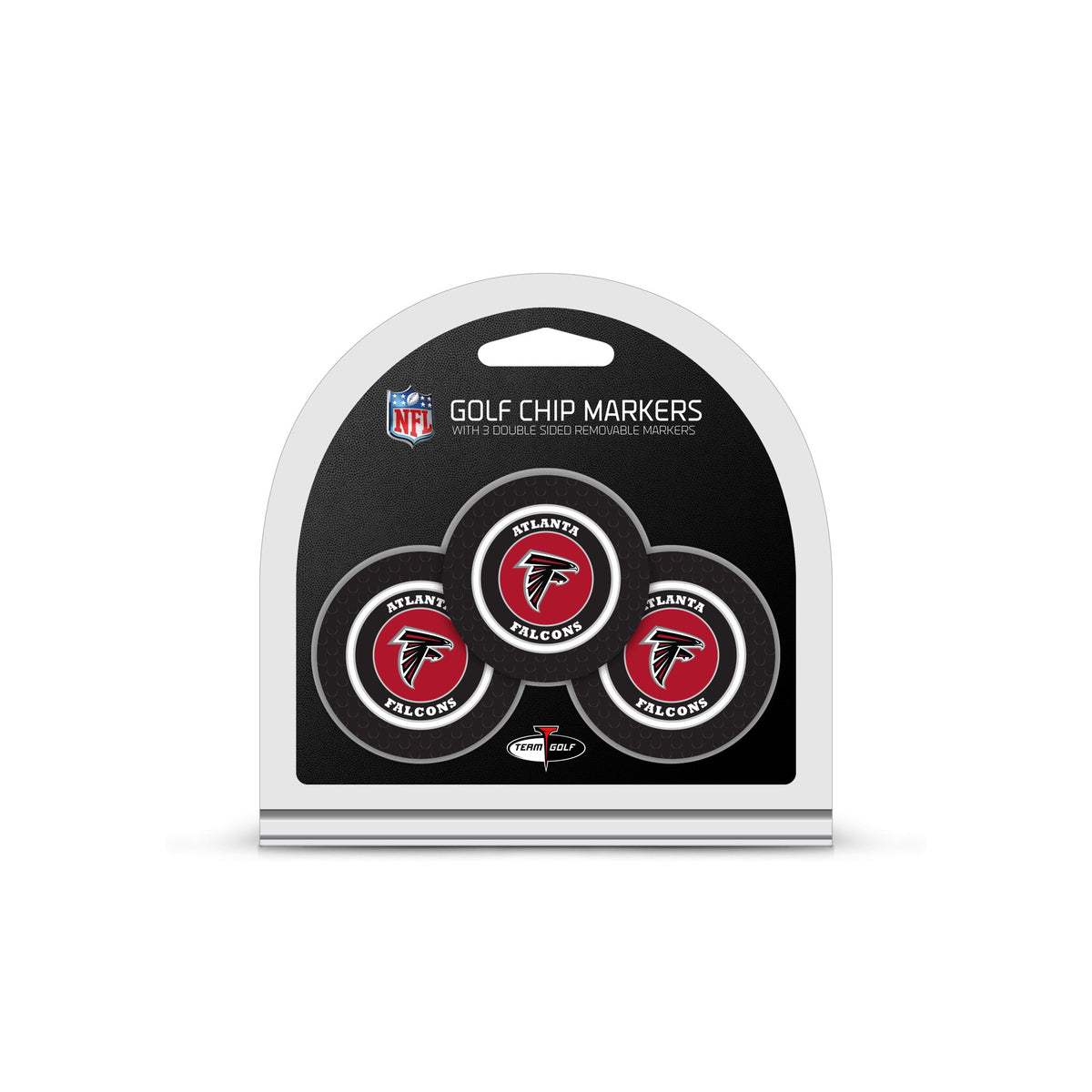 Team Golf ATL Falcons Ball Markers - 3 Pack Golf Chip Markers - 