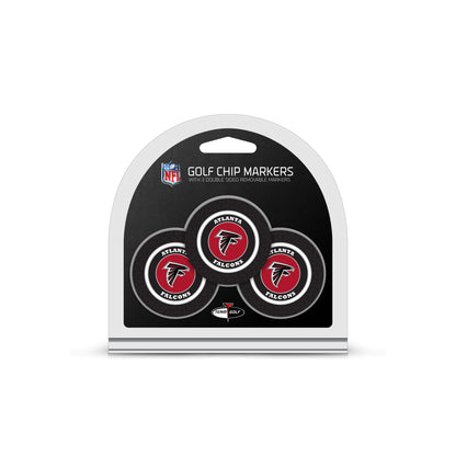 Team Golf ATL Falcons Ball Markers - 3 Pack Golf Chip Markers - 