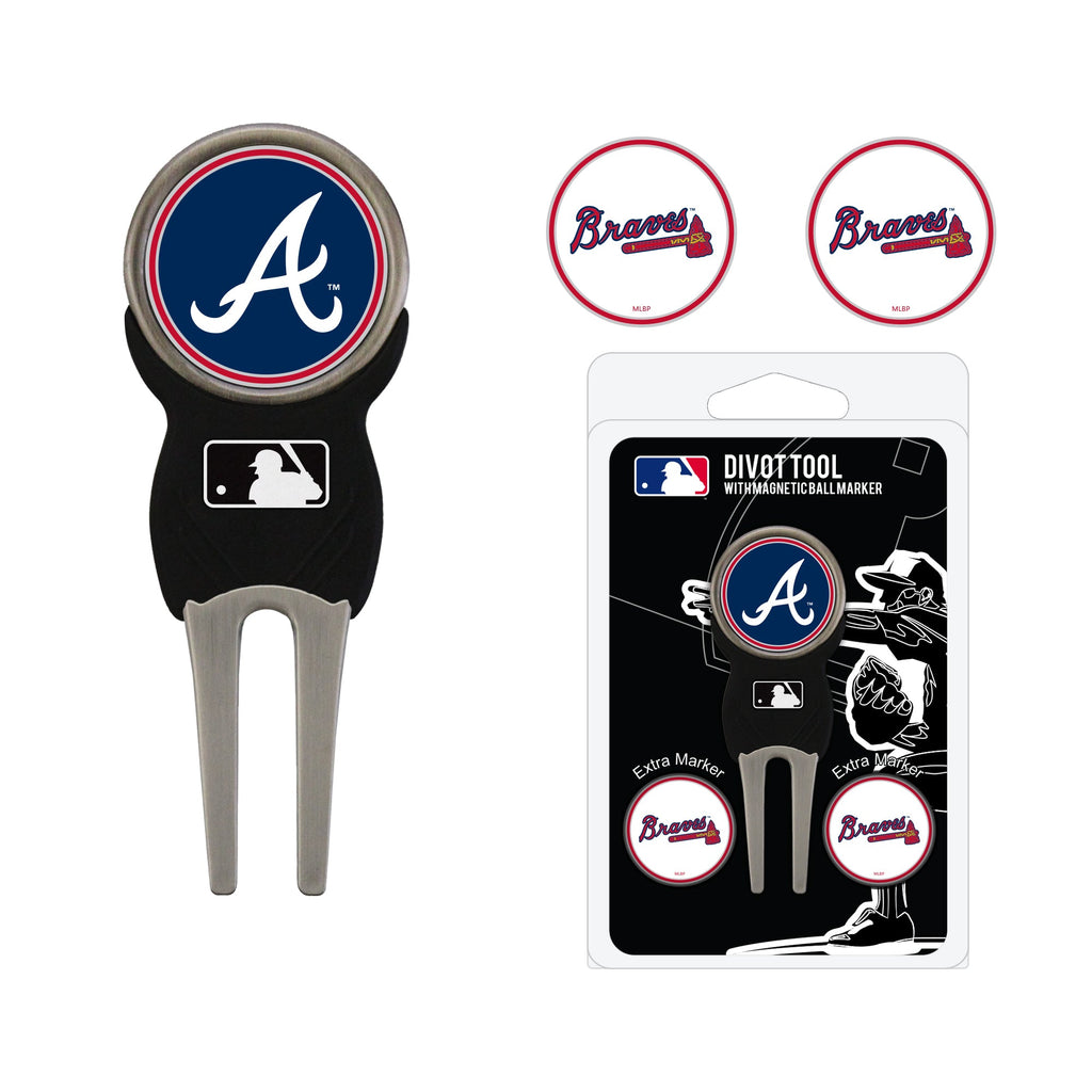 Team Golf Atlanta Braves Divot Tools - Signature Divot Tool Pack - 