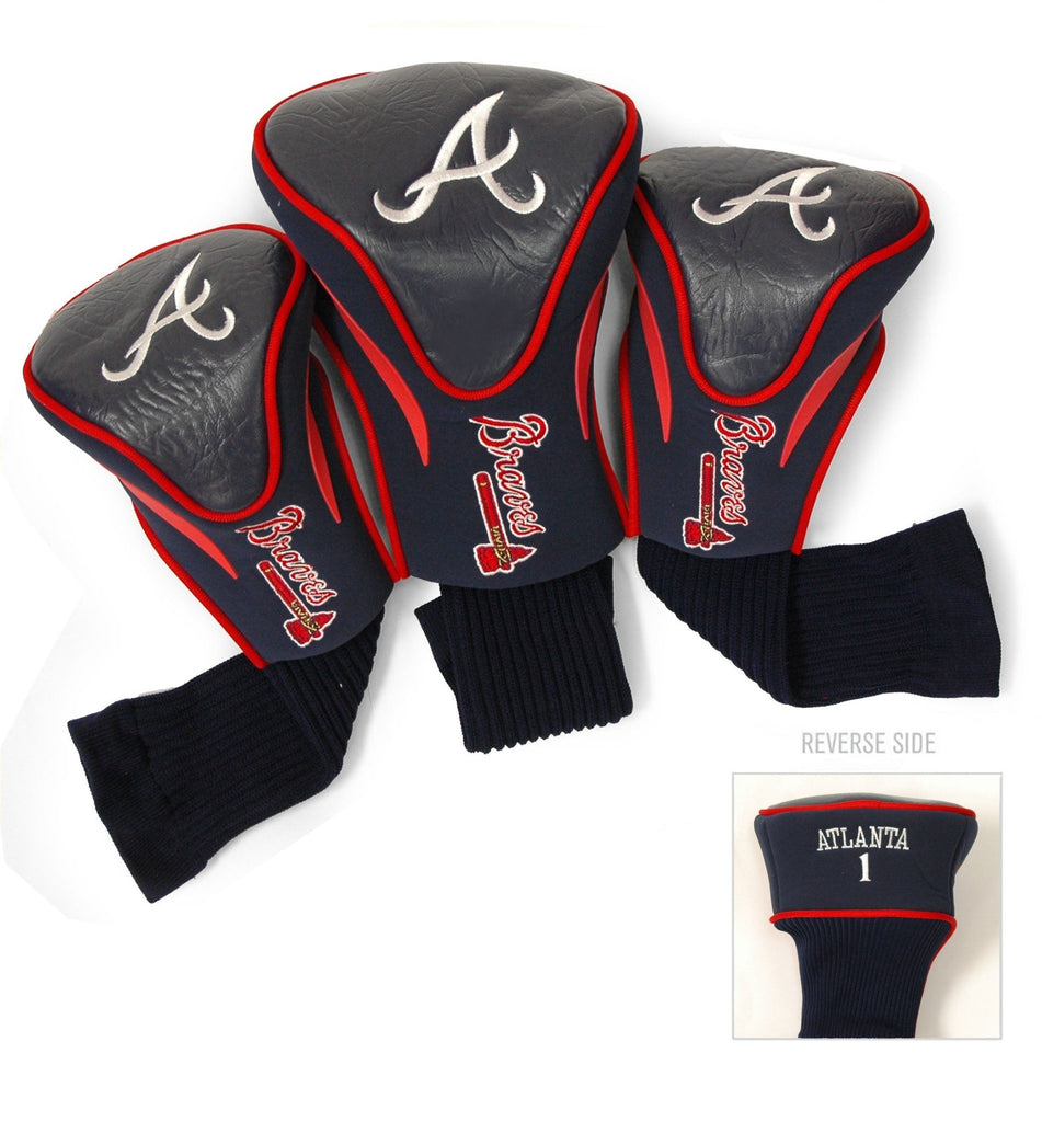 Team Golf Atlanta Braves DR/FW Headcovers - 3 Pack Contour - Embroidered