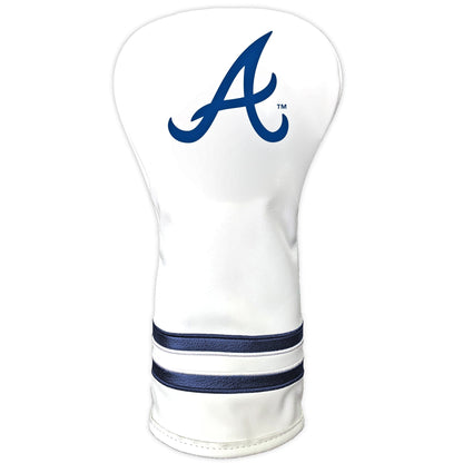 Team Golf Atlanta Braves DR/FW Headcovers - Vintage Driver HC - Printed White