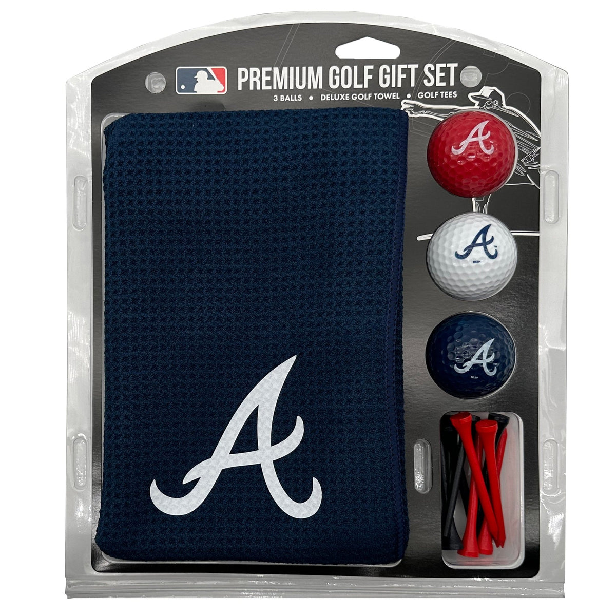 Team Golf Atlanta Braves Golf Gift Sets - Microfiber Towel Gift Set - Color - 