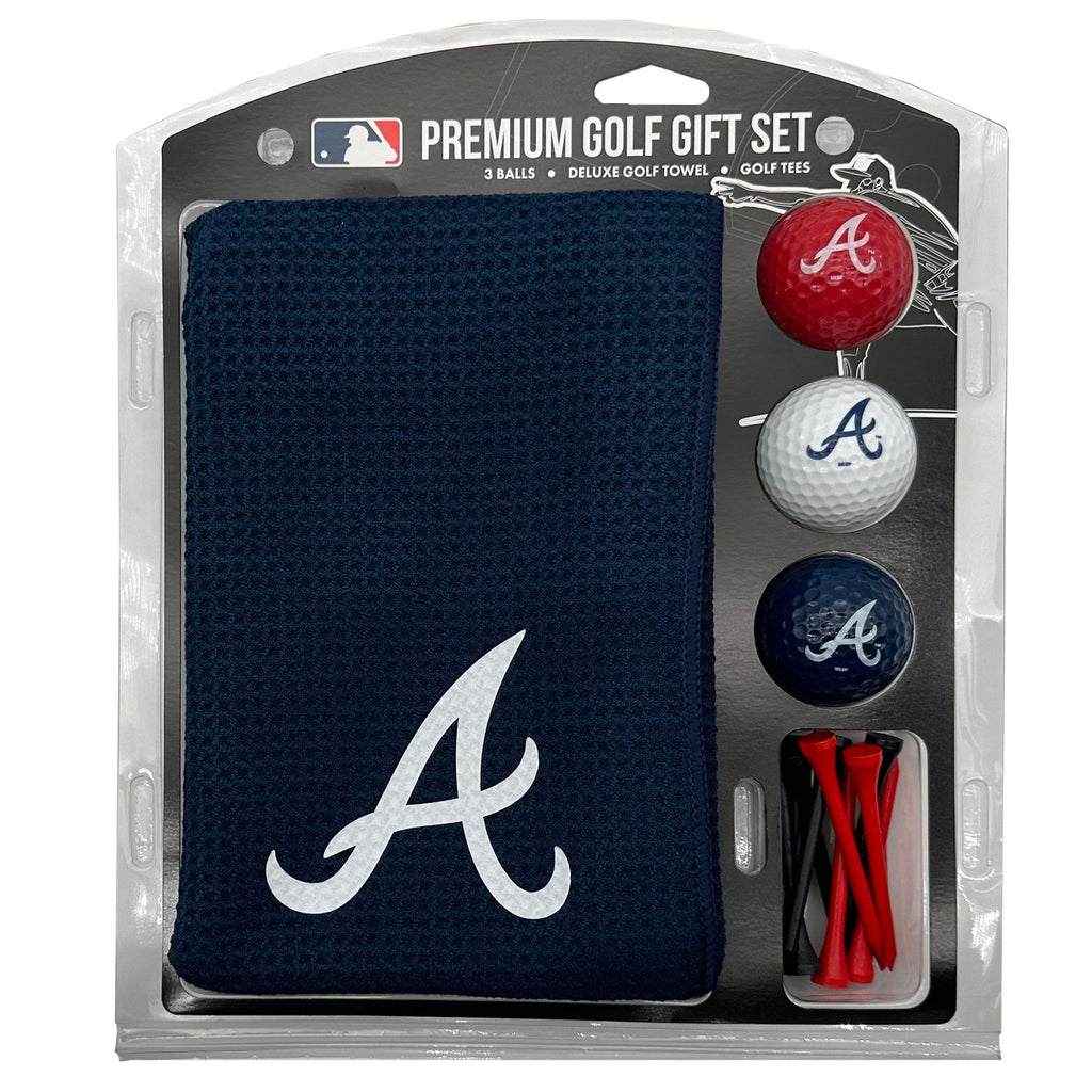 Team Golf Atlanta Braves Golf Gift Sets - Microfiber Towel Gift Set - Color - 