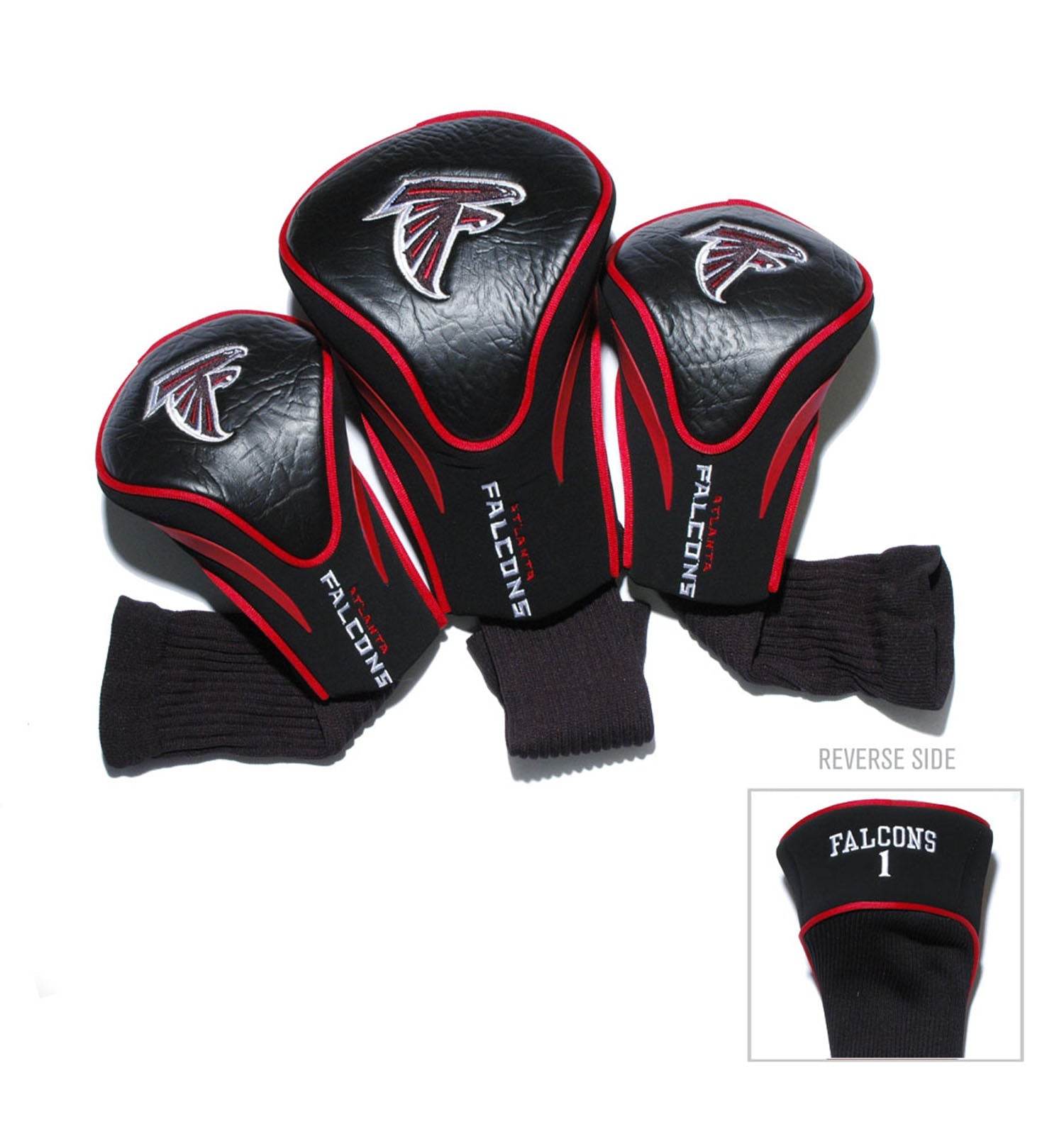 Team Golf Atlanta Falcons DR/FW Headcovers - 3 Pack Contour - Embroidered