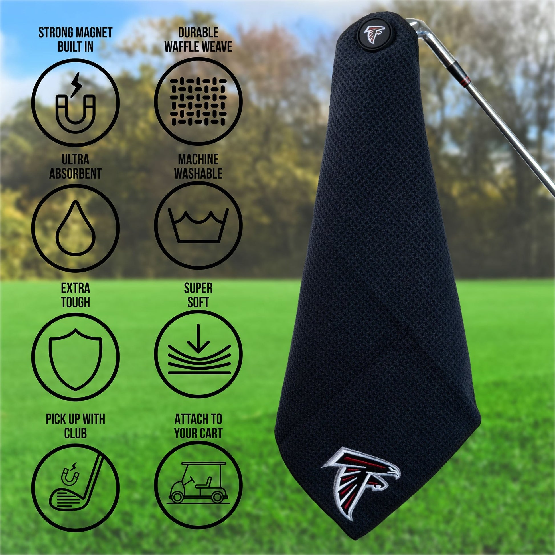 Team Golf Atlanta Falcons Magnetic Golf Towel - Team Golf USA