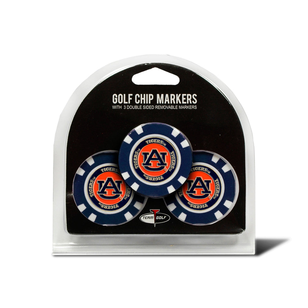 Team Golf Auburn Ball Markers - 3 Pack Golf Chip Markers - 