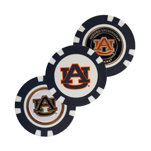 Team Golf Auburn Ball Markers - Golf Chip Marker - 