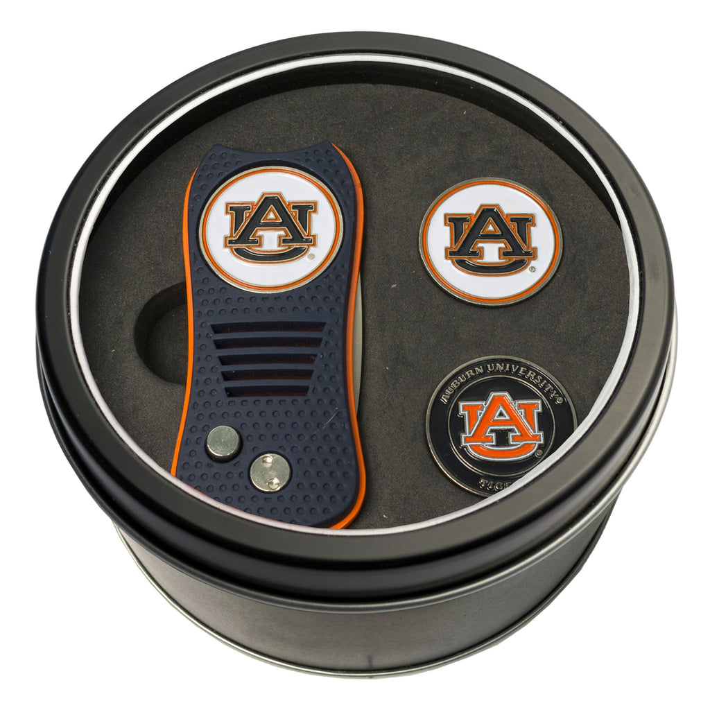 Team Golf Auburn Golf Gift Sets - Tin - Divot Tool & 2 Markers - 