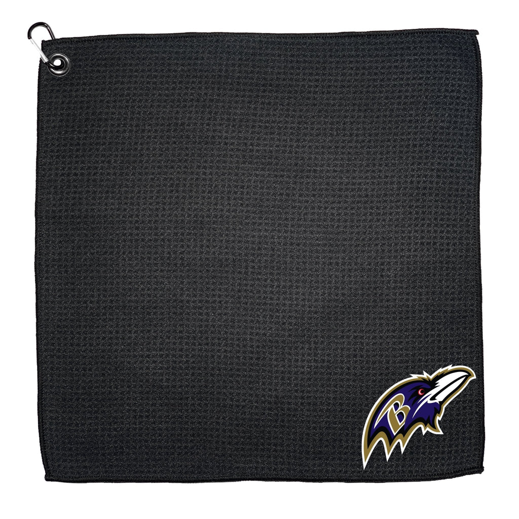 Team Golf BAL Ravens Golf Towels - Microfiber 15X15 Color - 